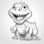 Animated T-Rex Dinosaur Coloring Sheets 2