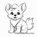 Anime Baby Wolf Pup Coloring Pages 3