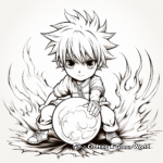 Anime-Inspired Fireball Coloring Sheets 3
