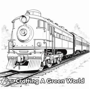 Realistic Train Coloring Pages - Free &amp; Printable!