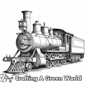 Realistic Train Coloring Pages - Free &amp; Printable!
