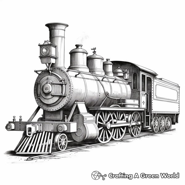 Realistic Train Coloring Pages - Free &amp; Printable!
