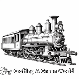 Realistic Train Coloring Pages - Free &amp; Printable!