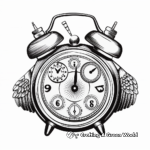 Antique Cuckoo Alarm Clock Coloring Pages 2