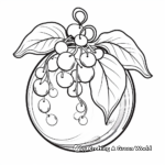 Antique Holly Ornament Coloring Pages for Adults 1
