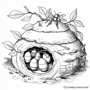 Ant's Nest Coloring Pages for Insect Lovers 1