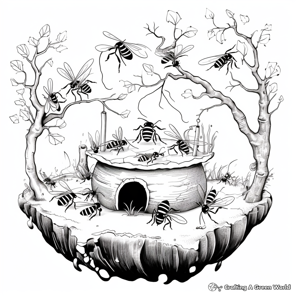 Ant's Nest Coloring Pages for Insect Lovers 4