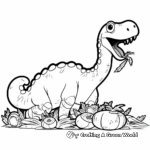 Apatosaurus Eating Plants Coloring Pages 2