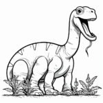 Apatosaurus Eating Plants Coloring Pages 4