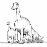 Apatosaurus Herd Coloring Pages 1