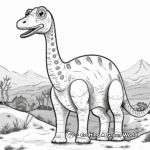 Apatosaurus in its Natural Habitat Coloring Pages 4