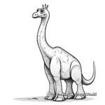 Apatosaurus with Long Neck and Tail Coloring Pages 4