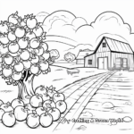 Apple Orchard Scene Coloring Pages 3