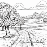 Apple Orchard Scene Coloring Pages 4