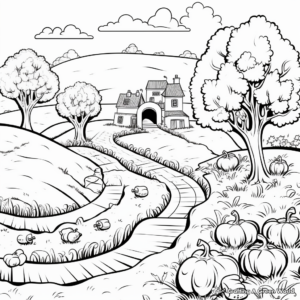 Apple Picking Adventure Coloring Pages 3