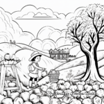 Apple Picking Adventure Coloring Pages 4