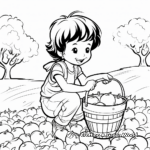 Apple Picking Basket Coloring Pages 1
