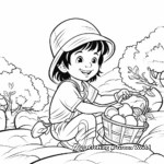 Apple Picking Basket Coloring Pages 2