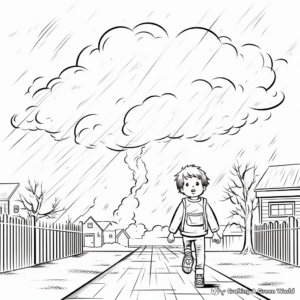 Approaching Thunderstorm Coloring Pages 2