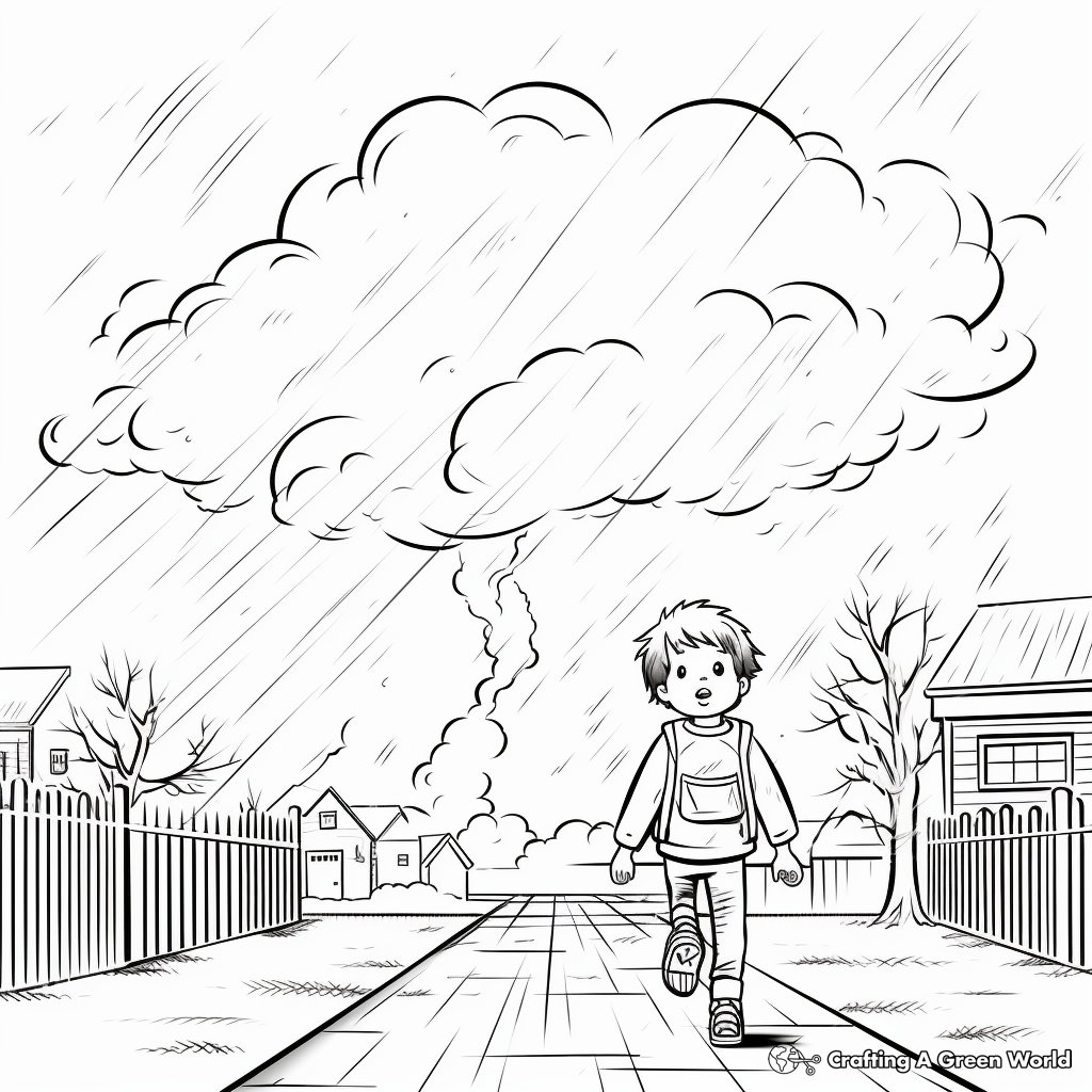 Approaching Thunderstorm Coloring Pages 2