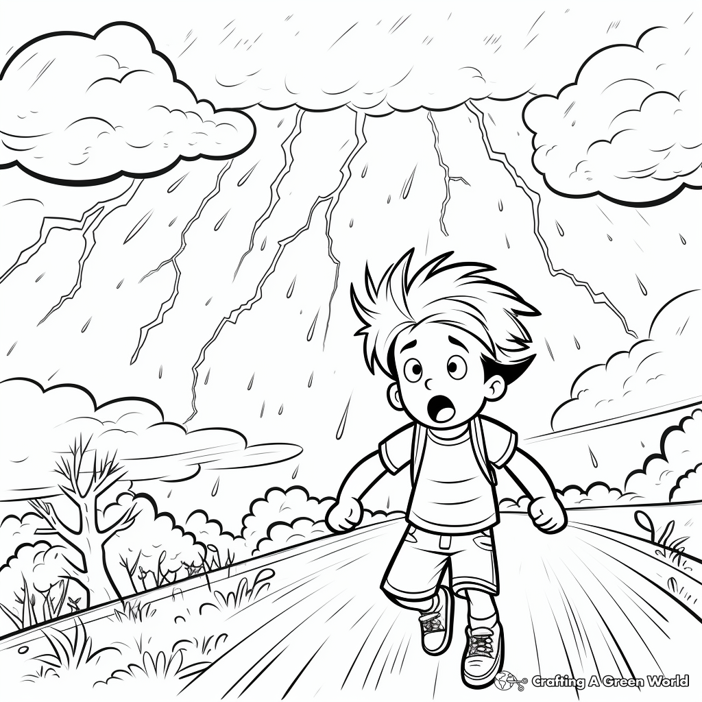 Approaching Thunderstorm Coloring Pages 4