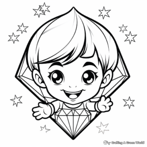 April Birthstone – Diamond Coloring Pages 4