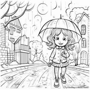 April Rainy Day Coloring Pages 3