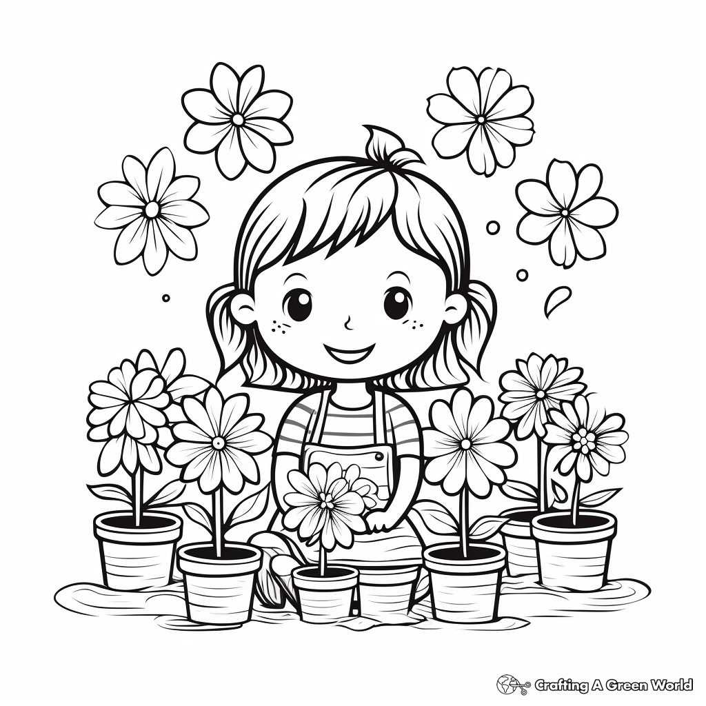 April Showers Bring May Flowers Coloring Pages 1