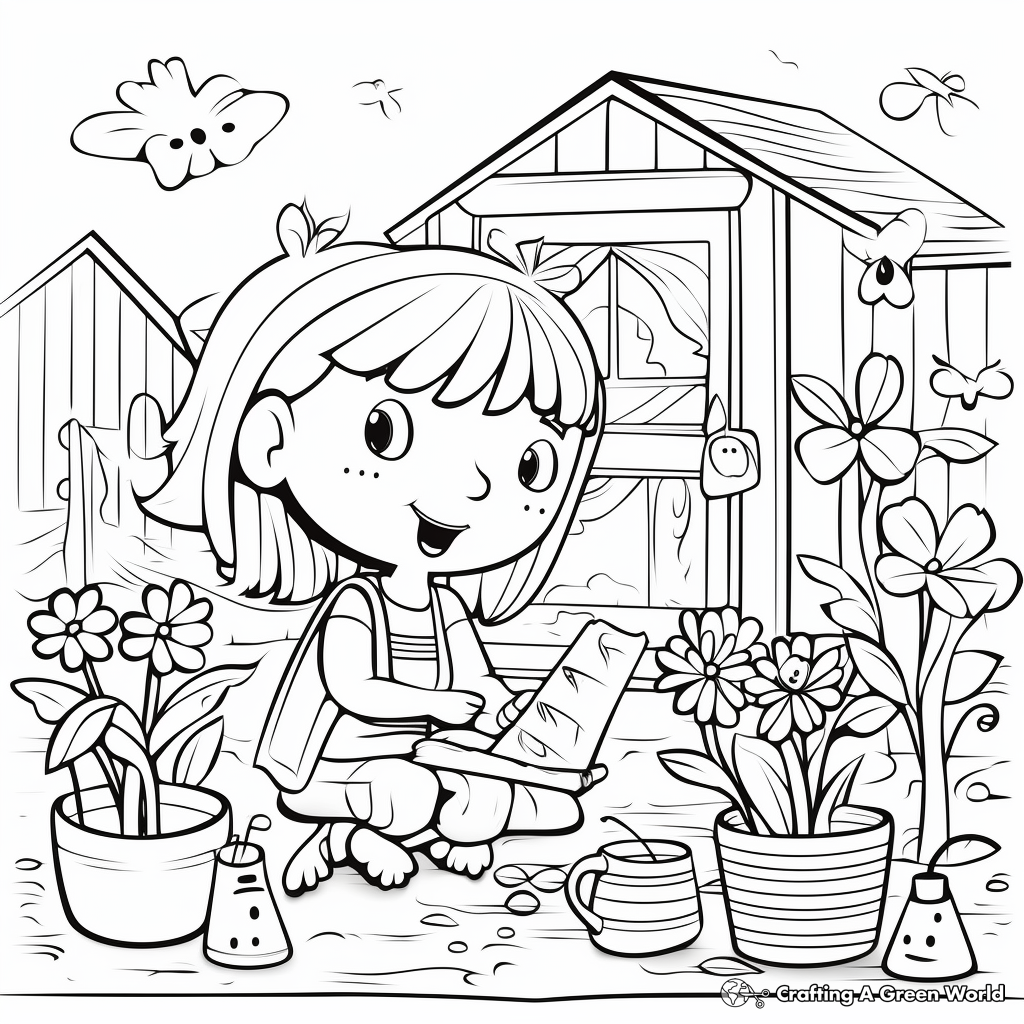 April Showers Bring May Flowers Coloring Pages 4