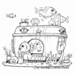 Aquarium Maintenance Coloring Pages: Cleaner Fish and Equipment 4