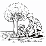 Arbor Day Tree Planting Ceremony Coloring Pages 1