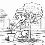 Arbor Day Tree Planting Ceremony Coloring Pages 3