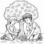 Arbor Day Tree Species Identification Coloring Pages 1