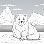 Arctic Fox and Polar Landscape Coloring Pages 4
