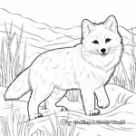 Arctic Fox Hunting Scene Coloring Pages 3