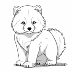 Arctic Fox in Different Seasons Coloring Pages 3