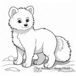 Arctic Fox in Different Seasons Coloring Pages 4
