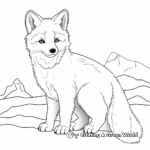 Arctic Fox in Habitat Coloring Pages 3