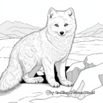 Arctic Fox in Habitat Coloring Pages 4