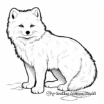 Arctic Fox Winter Adaptation Coloring Pages 2