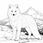 Arctic Fox Winter Adaptation Coloring Pages 4