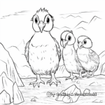 Arctic Puffin Scene Coloring Pages 2