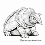 Armadillo in its Natural Habitat Coloring Pages 1