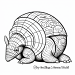 Armadillo Rolled into a Ball Coloring Pages 2