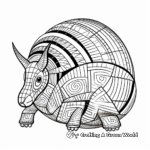 Armadillo Rolled into a Ball Coloring Pages 4