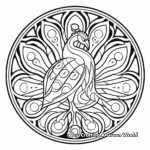 Art Nouveau Inspired Peacock Mandala Coloring Pages 2