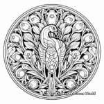 Art Nouveau Inspired Peacock Mandala Coloring Pages 3