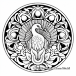 Art Nouveau Inspired Peacock Mandala Coloring Pages 4