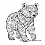 Artistic Abstract Bear Coloring Pages 1