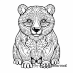 Artistic Abstract Bear Coloring Pages 4